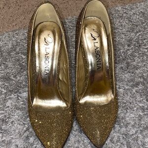 Lasonia Glittering Gold Women's Heels